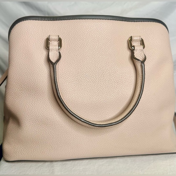 KATE SPADE Ward Place Evangelie Beige Pink Mauve Top Handle Leather Satchel Bag - Picture 6 of 15